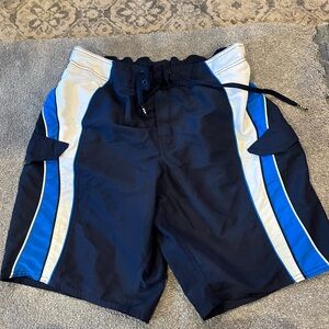 Men’s Adidas Swim Trunks Size 34 Black Blue White‎